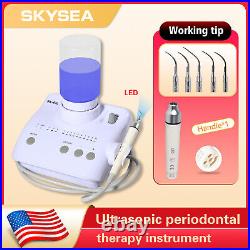 LED Dental Ultrasonic Piezo Scaler with 2 Bottles Handpiece fit Cavitron EMS tips